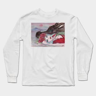 Dragon and princess art by Renee Lavoie Long Sleeve T-Shirt